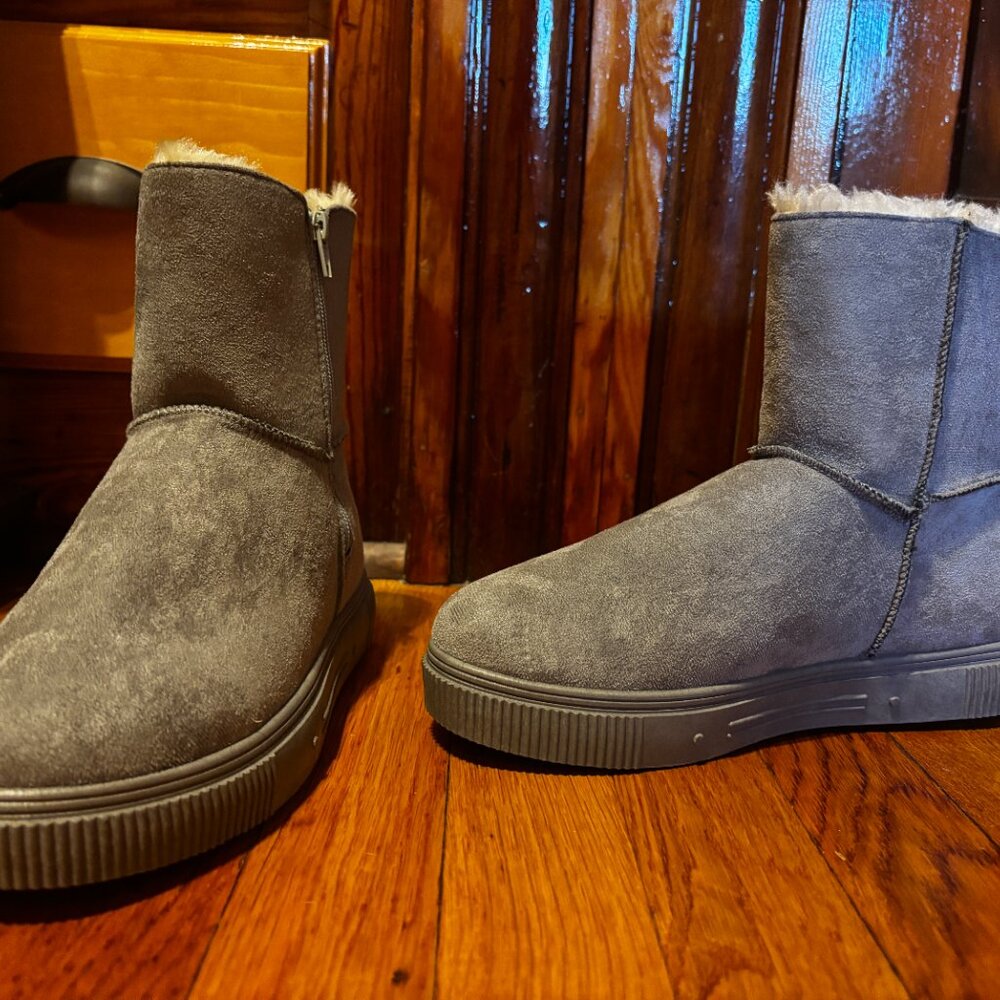 Journee Collection Women's Stelly Gray Ankle Boots Size 8 - Picture 5 of 11